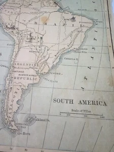 1880 Map Of South America - Picture 1 of 6