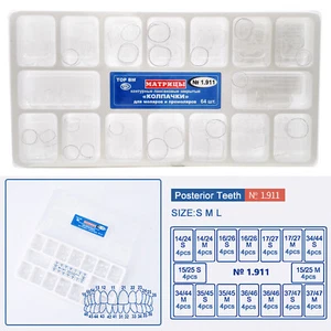 64 Pcs Dental Resin Preformed Crown Adult Temporary Pre-corona Molar/Posterior - Picture 1 of 4