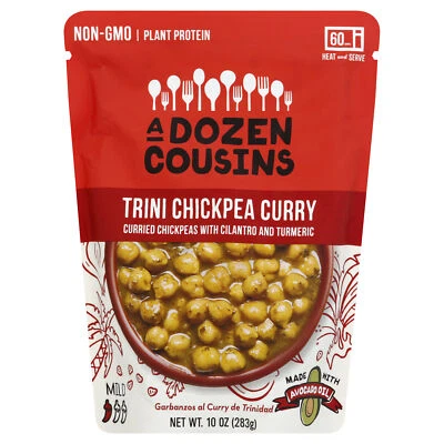 A Dozen Cousins Chickpea Curry RTE Trinidadian 10 oz (Pack of 6) - Image 1 of 2