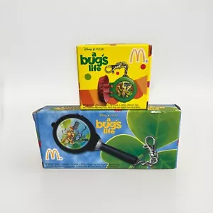 Lot of 2 Disney Bugs Life Mcdonalds Clip Tock Watch Keychain Vintage Happy Meal - Picture 1 of 8