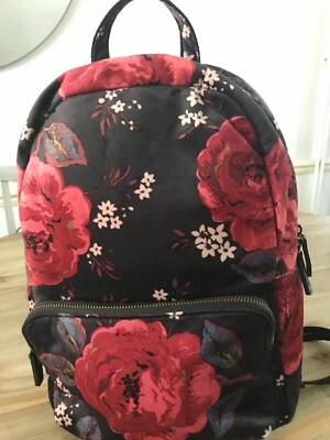 Cath Kidston Genuine Jacquard Rose Velvet Backpack - Image 1 of 4
