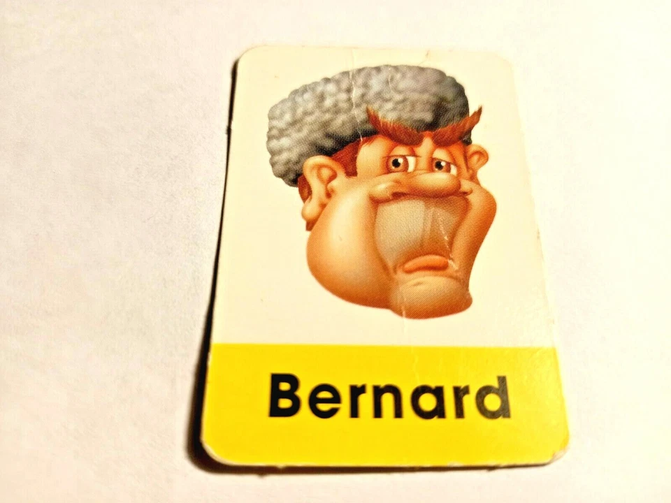 GIOCO SOCIETA' INDOVINA CHI? MB GIOCHI PEZZI RICAMBIO CARTA PERSONAGGIO BERNARD - Immagine 1 di 1