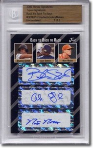 Brandon Snyder * ALEX GORDON * Matt Moses * Autograph Rookie Auto RC BGS 1/3