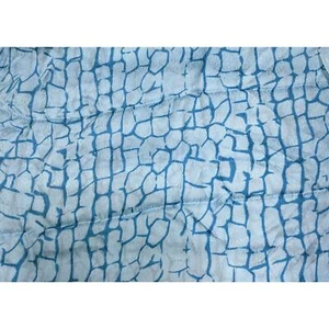 1 yard X 42" Silk Fabric Blue Two Tone Crocodile Print Material Sewing Shirt - Picture 1 of 1