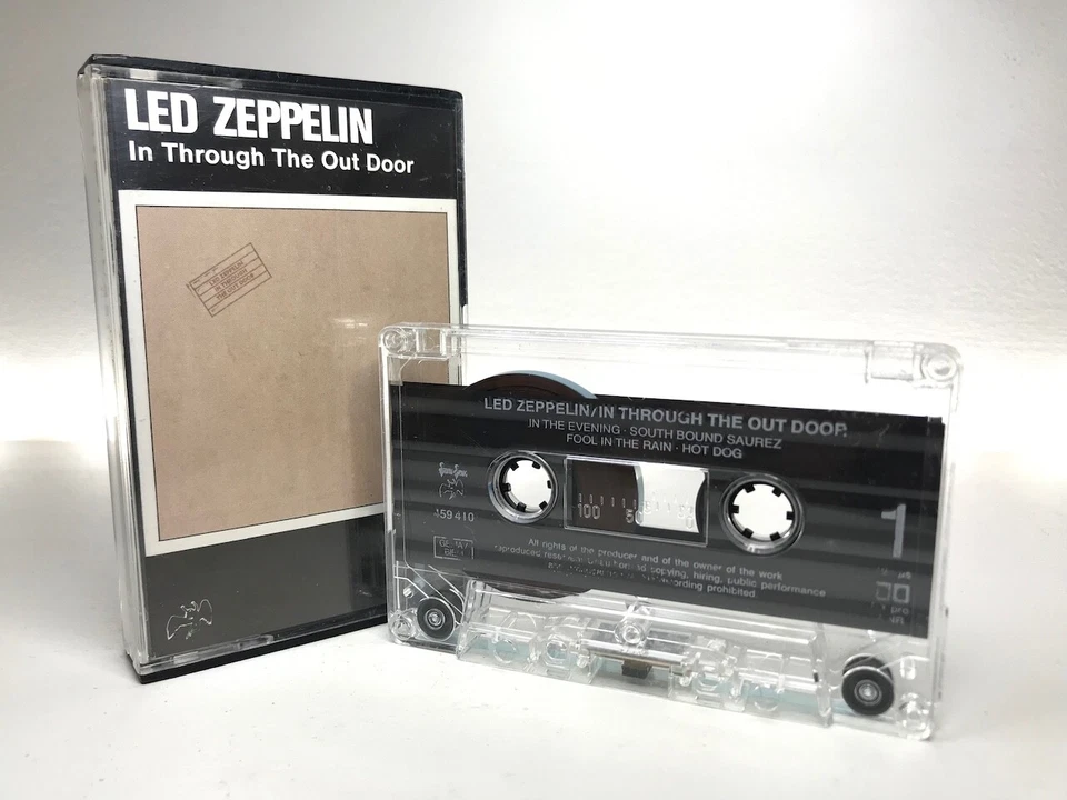 Led Zeppelin IN THROUGH THE OUT DOOR Cassette 459 410**VG+/EX CONDITION** TESTED - Image 1 of 4