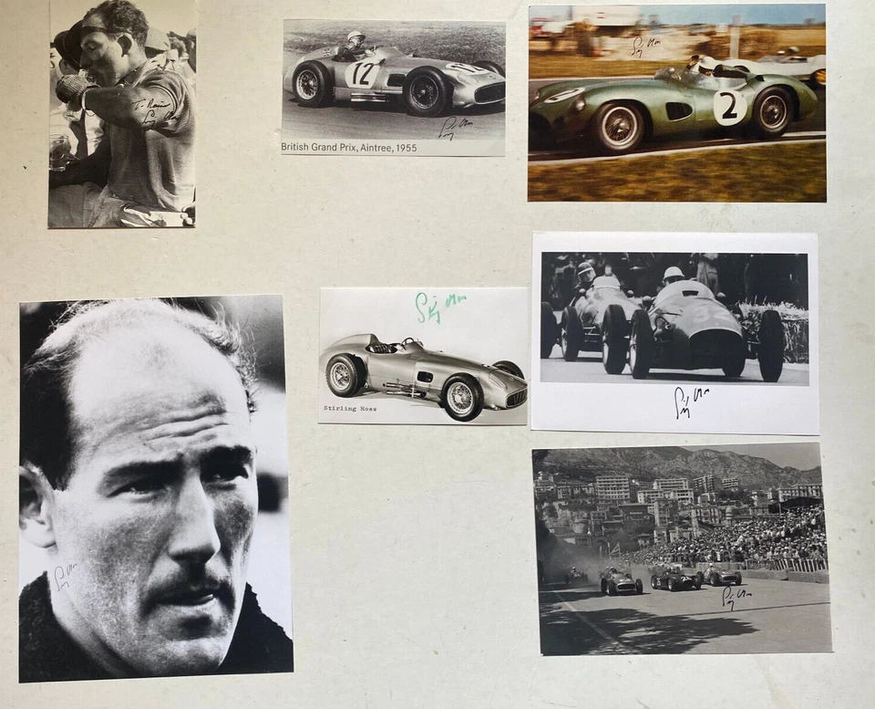 Stirling Moss   - Formel 1 -  7 original Autogramm   -  Größen  ab ca 14 x 9 cm - Bild 1 von 1