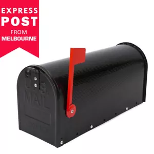 Mailbox Letterbox Black US Style Vintage American Mail Letter Box - Picture 1 of 3