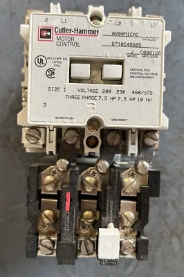 Westinghouse A200M1CAC 6710C49G05 3 phase 200  v 7.5 hp - Image 1 of 4