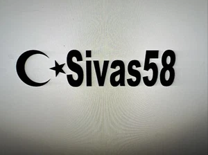 Aufkleber Sivas58 Tuning Türkei Ay YildizAuto Sticker Schwarz - Bild 1 von 1