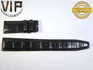 NEW A20075 OEM Genuine IWC strap 20 mm croco IWA20075 BLACK - Picture 1 of 2