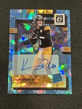 2022 Panini Donruss Optic Kenny Pickett RC Ice ON CARD Auto #07/15 SSP Rookie