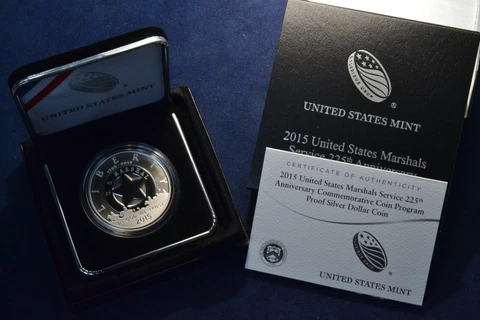 2015 U.S Marshal Service $1 Commemorative Proof Silver Coin in OGP Cover