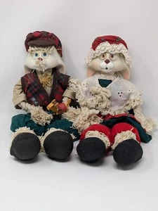 CHRISTMAS AROUND THE WORLD Fitz And Floyd Rabbits Grandpa Lloyd And Grandma Flo - Picture 1 of 4