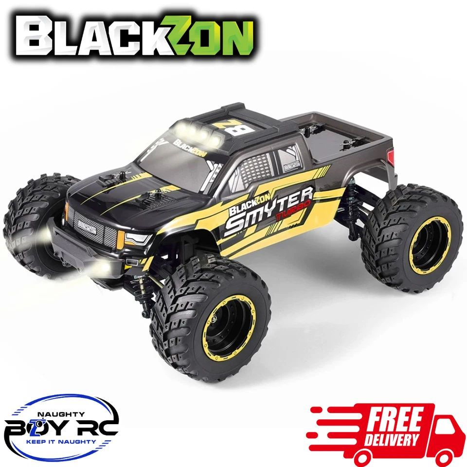 BlackZon 540253 1 12 Yellow Smyter MT Turbo 4WD 3S Brushless Monster Truck RTR
