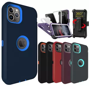 For iPhone 11 ,11 Pro Max Shockproof Defender Phone Armor Case Cover+Belt Clip - Picture 1 of 19