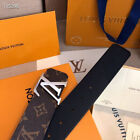 Louis Vuitton 40mm Men's belt Stamp Brown size:38/95