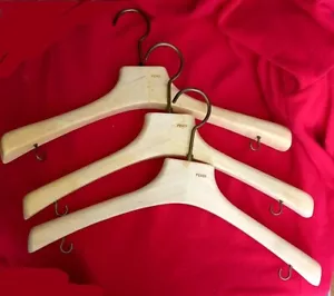 FENDI WoodenTops Hanger Set of 3 Auth - Picture 1 of 3