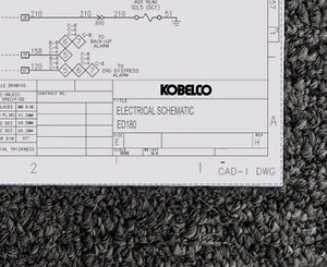 Kobelco Excavator ED180 Electrical Wiring Diagram Manual - Picture 1 of 1