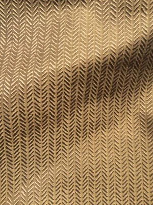 CLAREMONT Herringbone Silk Burnished Brass Gold Texture  2+ yards New - Image 1 of 2