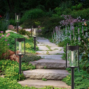 GTX Solar LED Pathway Waterproof Yard Lights, 4-pack Outdoor Garden Landscape - Picture 1 of 6