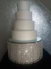 Crystal Effect Waterfall Design  Crystal Wedding Cake Stand - 7" Deep By All