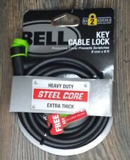 BELL Key Cable Lock Bike Lock 8 MM 6 FT Extra Thick Level 2 Security & Two Keys