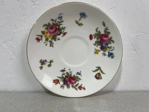 Crown Staffordshire Fine Bone China England Untertasse weiß geblümt 5,5" - Bild 1 von 2