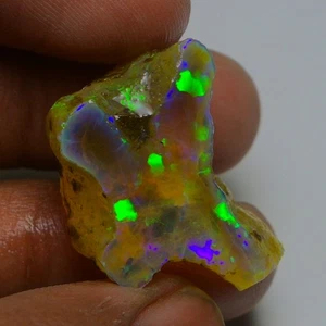 Ópalo grande en bruto 27,65 quilates natural ópalo de aceite etíope crudo, piedra preciosa de ópalo de fuego - Imagen 1 de 16