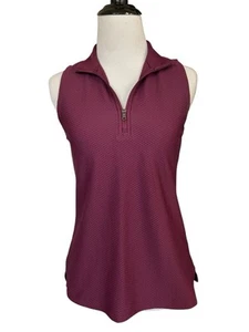 Calia Women's Burgundy Sleeveless Polo Golf/Tennis Shirt Size XS Sports Outdoor - Picture 1 of 8
