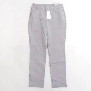 Chicos Brigitte schmale Knöchelhose klassisch marineblau weiß gestreift Größe 0R/4R US - Bild 1 von 12