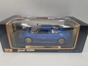 MAISTO 31808 Diecast Colbalt Blue Bugatti EB1110 Special Edition 1:18 1992 - Picture 1 of 7