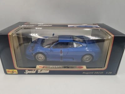 MAISTO 31808 Diecast Colbalt Blue Bugatti EB1110 Special Edition 1:18 1992 - Image 1 of 4