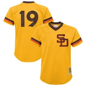 Youth Mitchell & Ness Tony Gwynn Gold San Diego Padres Cooperstown - Picture 1 of 3
