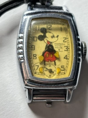 Винтажные часы Mickey Mouse Ingersoll 1930-е РЕДКИЕ не работают только на запчасти для ремонта! - Изображение 1 из 4