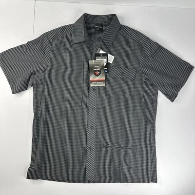 Propper Men  Covert Dress Shirt Size M Black Tactical Conceal Carry Short Sleeve - Image 1 of 4