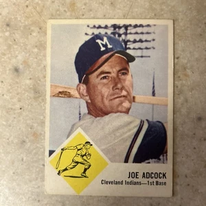 1963 FLEER #46 SHORT PRINT JOE ADCOCK CLEVELAND INDIANS SHARP EX - Picture 1 of 2