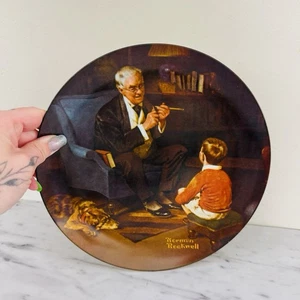 Piatto Normale Rockwell The Tycoon Porcellana da Collezione Ottime Condizioni - Foto 1 di 5