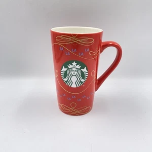 Tazza da viaggio alta natalizia Starbucks (senza coperchio) Fa La La 2020 rossa 14 once usata in ottime condizioni - Foto 1 di 7
