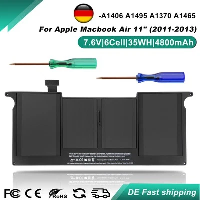 Akku Für Apple A1406 A1495 MacBook Air 11" A1465 A1370 020-7376-A MC969LL/A 2014 - Bild 1 von 4