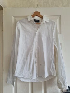 Gucci White Cream Poplin Formal Shirt Size 50/ M Plain Button Up Dress Shirt - Picture 1 of 9