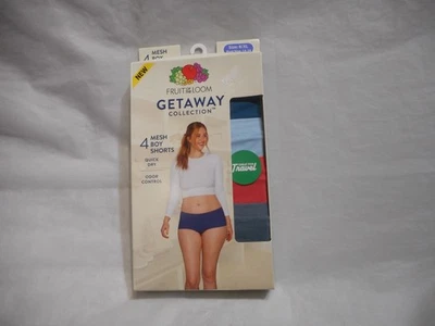 Fruit Of The Loom Women's 4 Mesh Boy Shorts Multicolor  Size 8/XL - Image 1 of 4