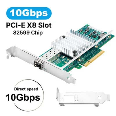 PCIe to J45 Fiber 10 Gigabit Ethernet Card Intel 82599_PCIe 8x 10G LAN Card X520 - Image 1 of 4