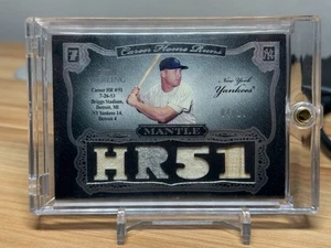 2006 Topps Sterling Mickey Mantle Game Used Jersey Bat Quad /10 Moments HR 51 - Picture 1 of 2
