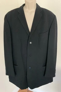 Chaqueta Blazer Informal DKNY Para Hombres Negra Lana Bolsillo de Un Pecho Talla XXL - Imagen 1 de 20