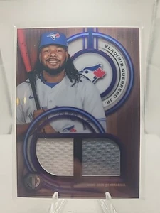 2025 Topps Tribute Dual Relics Purple Vladimir Guerrero Jr. Blue Jays 5/50 - Picture 1 of 3