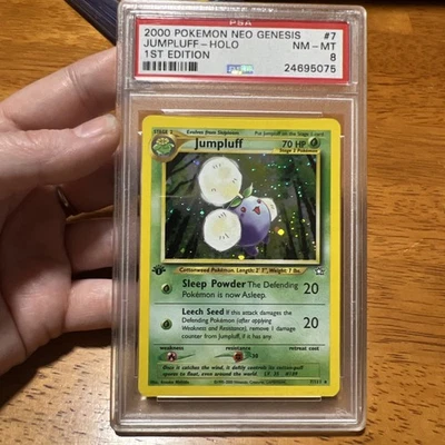 Jumpluff 7/111 1st Edition Neo Genesis Holo PSA 8 - Image 1 of 2