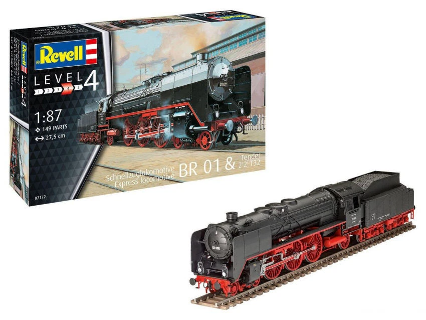 Modellino kit di montaggio TRENO Revell EXPRESS LOCOMOTIVE BR01 TENDER 1:87 Foto 1 de 1