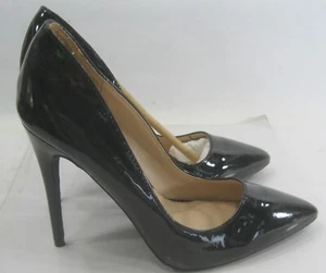 Nuevo Negro 4.5" Stiletto Tacón Alto Punta Punta Punta MUJERES Talla 9 - Imagen 1 de 6