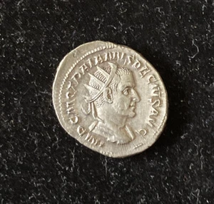 Attraktiver Silber Antoninianus von Trajan Decius (249-251 n. Chr.) Rom Münze - Bild 1 von 2