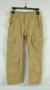 Brothers Dark Khaki Cargo 100% Cotton Adjustable Waist Pants Boy's/ Kid's Size 6 - Picture 1 of 12